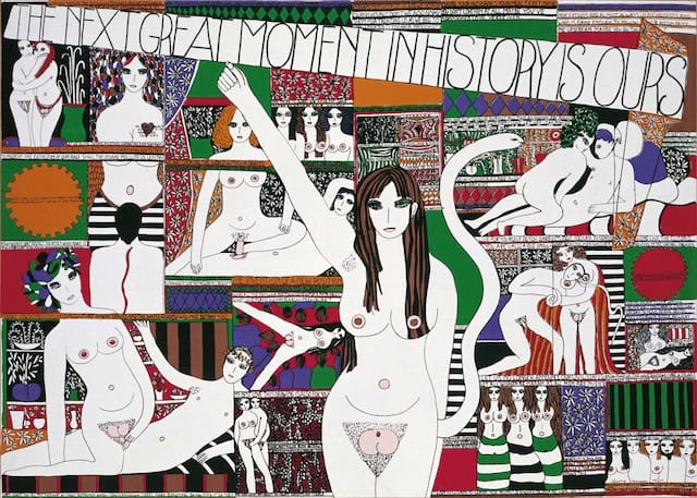 Dorothy Iannone, "The Next Great Moment In History Is Ours" (1970), 73 x 102 cm (Courtesy die Künstlerin, Air de Paris, Paris, and Peres Projects, Berlin) (photo by Joachim Littkemann)