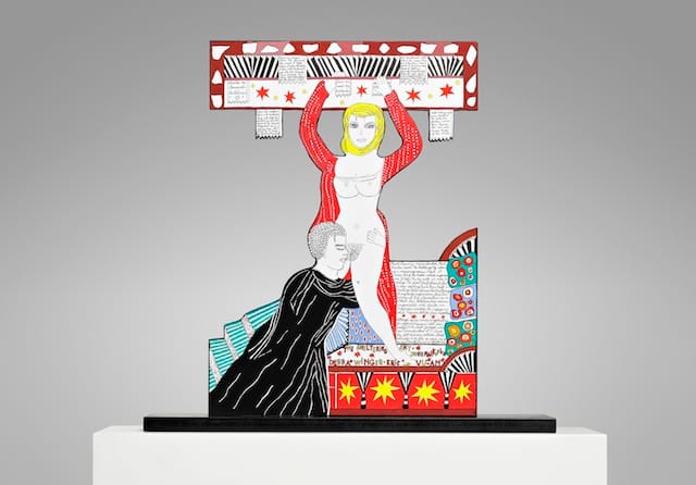 Dorothy Iannone, "The Sheltering Sky" from 'Movie People' series (2010), 53 x 55 x 16 cm (© Dorothy Iannone, photo by Hans-Georg Gaul)