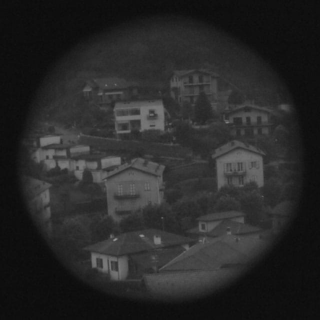 An urban view from inside a century camera