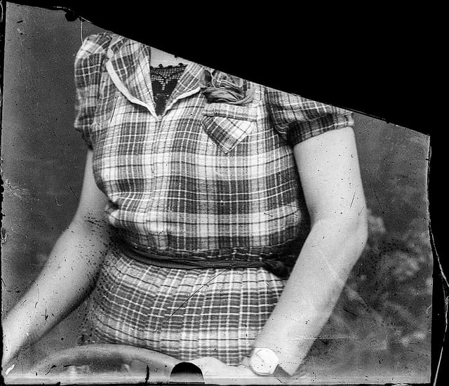 Damaged glass plate negative (via Costică Acsinte Archive)