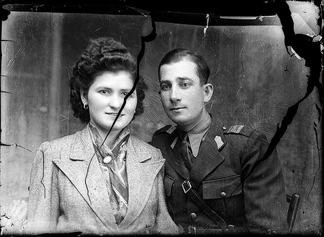 A couple in the studio (via Costică Axinte Archive)