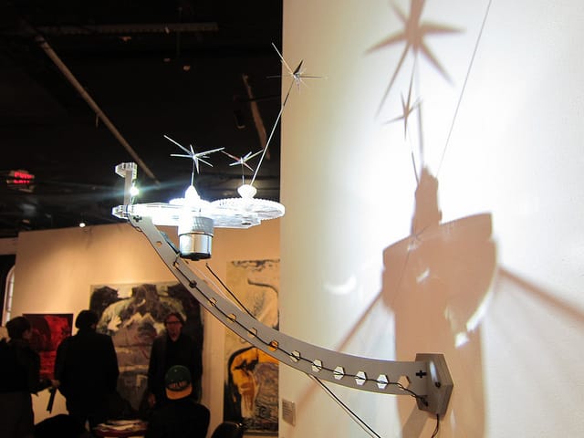 Kinetic sculpture by Paul Myoda, presented by Yellow Peril Gallery, Providence, Rhode Island