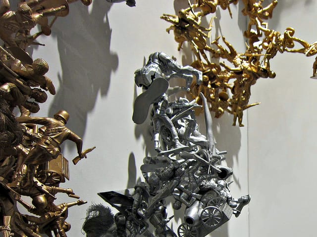 Detail of sculptural work by Margaret Roleke, presented by Arcilesi Homberg Fine Art