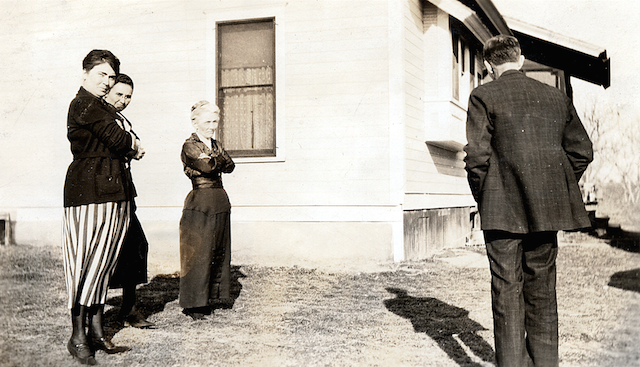 "Farm Gathering" from the collection of Marc Boone Fitzerman.
