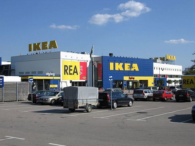 The flagship Ikea story in Älmhult, Sweden (photo by Christian Koehn, via Wikimedia)