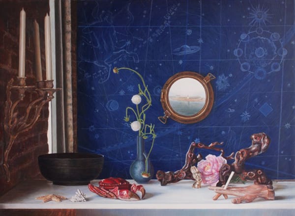 John Gordon Gauld, Northern Gate of the Sun, 2014, Egg Tempera on panel, 22 x 30 Inches