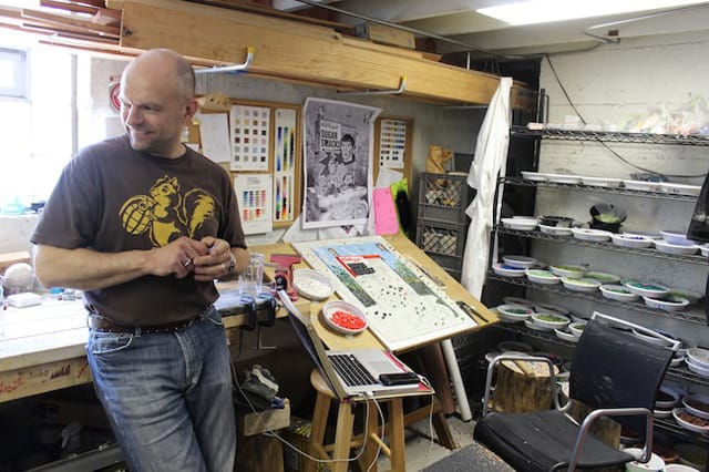 Bachor in his studio