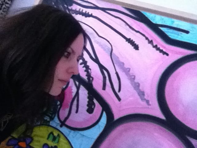 Katherine Mojzsis' "Carroll Dunham & me" selfie