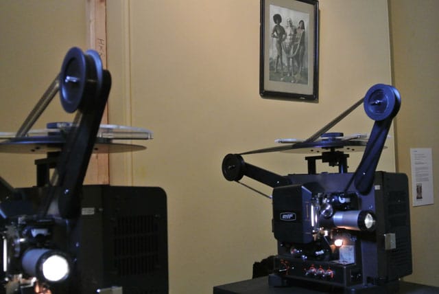 Gordon's films at Regency Town House, with her take on Blake in the background