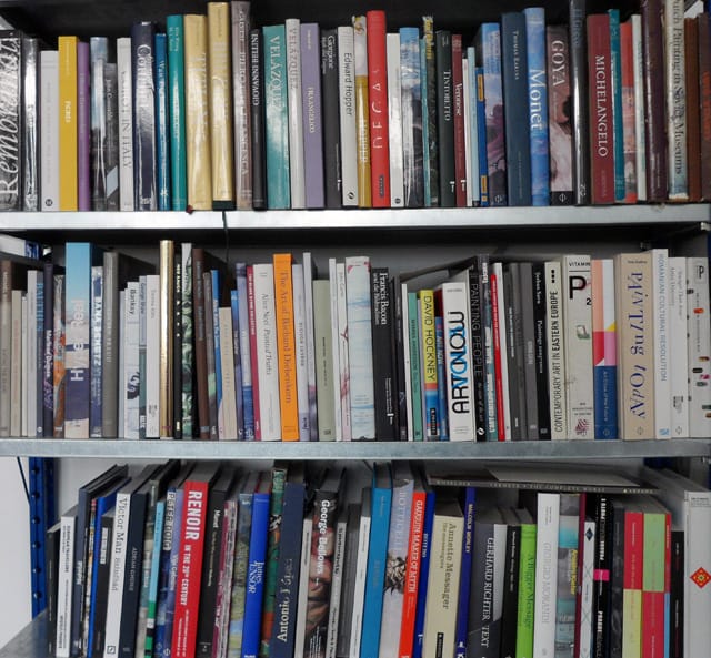 Serban Savu's library. (all images courtesy the artist)