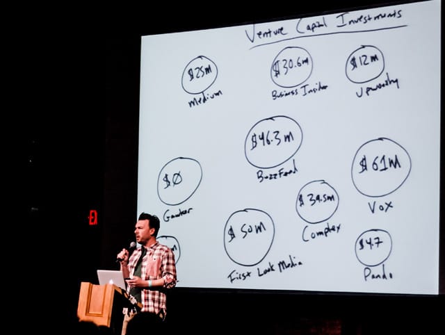 Choire Sicha explaining the near-future of the Internet (image ©Richard Davenport)