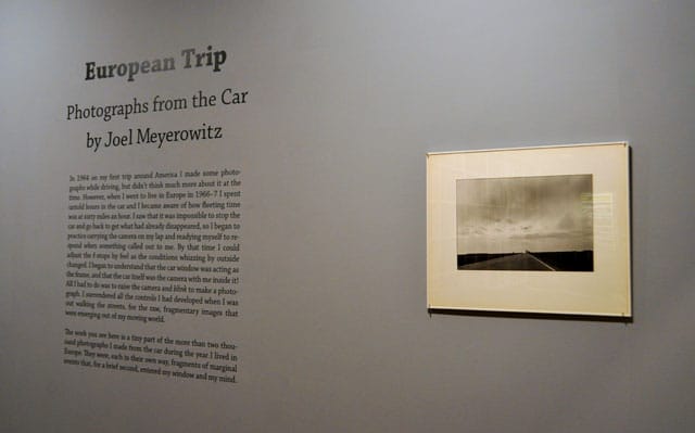 Installation view, 'Joel Meyerowitz – European Trip: Photographs from the Car, 1968' at Howard Greenbery Gallery (photo by the author for Hyperallergic)