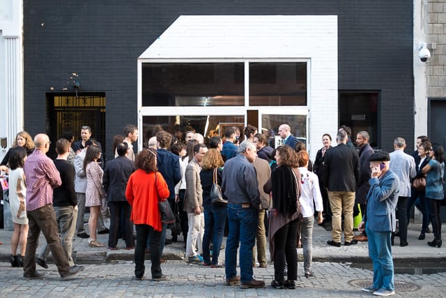 Guests gather outside Whitebox Art Center
