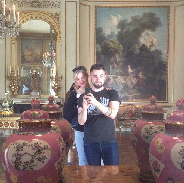 A rare Frick selfie during the Frick Collection's very brief photos-allowed policy this spring. (photo courtesy Andrew Brischler's Instagram feed)