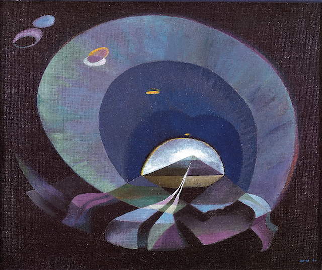 June Wayne, "The Tunnel" (1949). Oil on canvas. From the June Wayne Collection, courtesy Louis Stern Fine Arts.