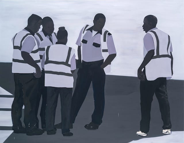 Paul Anthony Smith, Untitled Tarmac #001, 2013, oil on canvas, 74 x 96 inches. Courtexy of the artist and ZieherSmith, New York, New York.