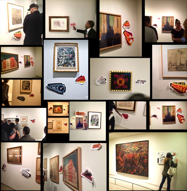 Images of various "augment" art display in the Futurist exhibition. (image courtesy G.U.L.F.)