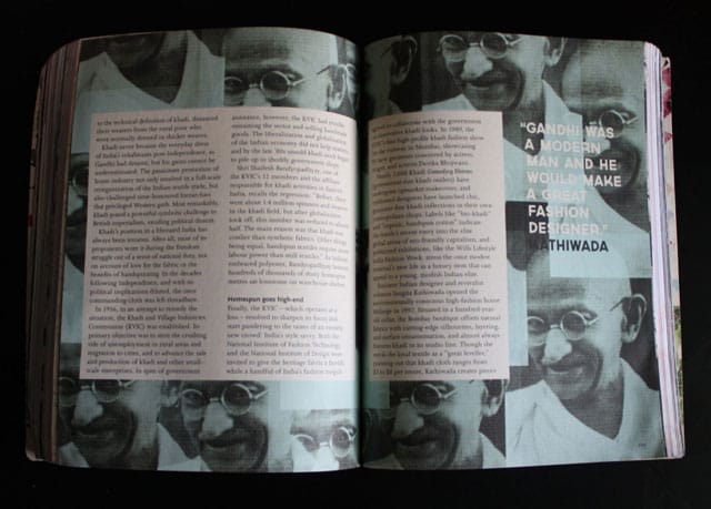 A spread from 'The WORN Archive' (all photos by the author for Hyperallergic except book cover)