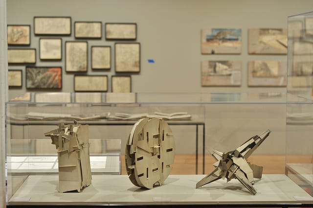 Installation view, 'Lebbeus Woods, Architect' at the Drawing Center