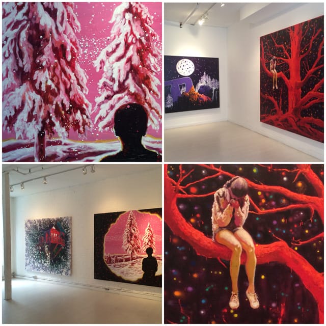 Clockwise from top left, a detail Armando Marino's 