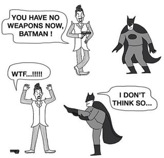 Batman is "armed." (via twitter.com/aiww)