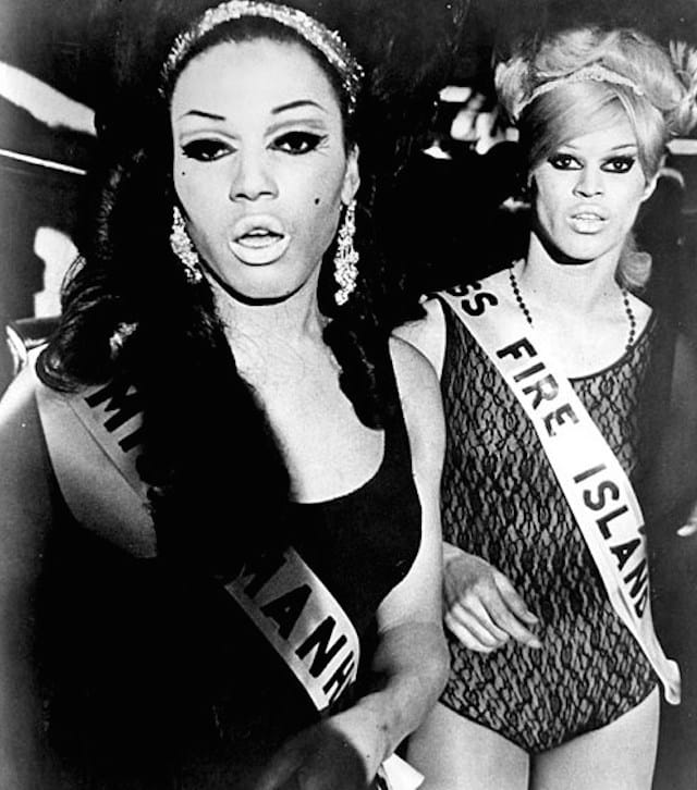 Photographer Unknown, Crystal Labeija (1967) (left) (the archives of Kim Christy via the advocate.com)
