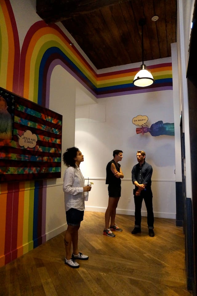 Jack Early, "You're a Good Old Fag" (2014), at the Wythe Hotel (all photos by the author for Hyperallergic)