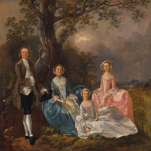 Thomas Gainsborough, "John and Ann Gravenor, with their daughters" (1754), oil on canvas (via Yale Center for British Art)