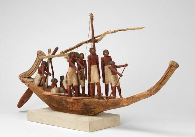 Egyptian, Model of a Funerary Boat, 2100-1900 BCE. Gift of  Mrs. Gustav Radeke. (Images courtesy of the RISD Museum,  Providence, RI.)