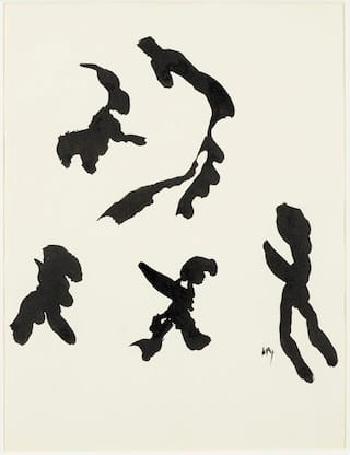 Henri Michaux _Mouvement_ 30x25 cm (vers 1950)