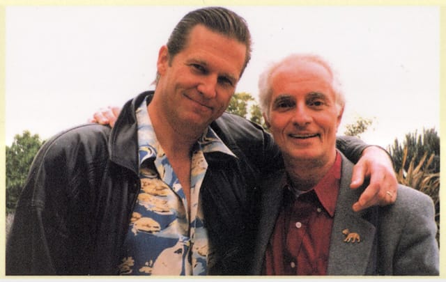 A photo of Jeff Bridges and Warren Lyons from the back of his book.