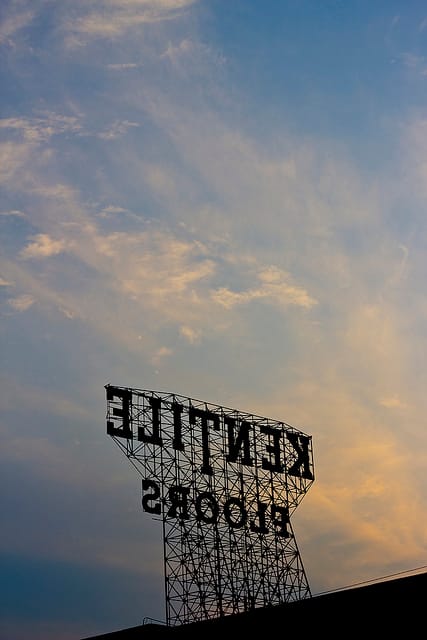 Kentile Floors sign in Gowanus (photograph by Santos Gonzalez, via Flickr)