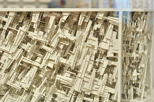 Lebbeus Woods, "Terrain" (1999), polystyrene