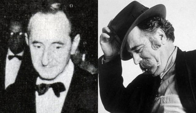 Leonard Lyons (left) and William Saroyan