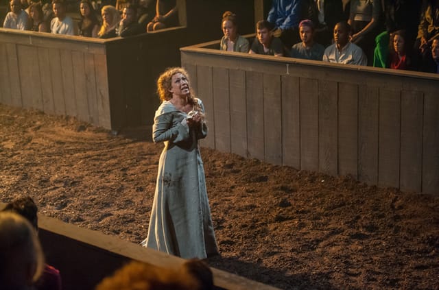 Alex Kingston as Lady Macbeth (photograph by Stephanie Berger, courtesy Park Avenue Armory)