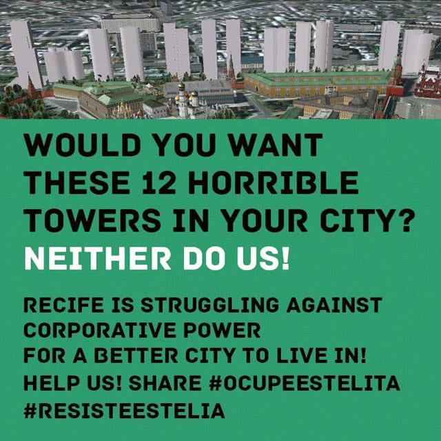 A graphic tweeted by @OcupeEstelita shows a rendering of the planned towards