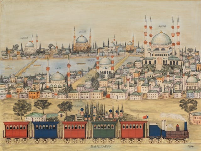 Illustration of the Orient Express (courtesy Institut du Monde Arabe)