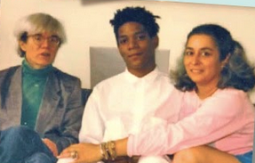 Joan Quinn with Warhol and Jean-Michel Basquiat.