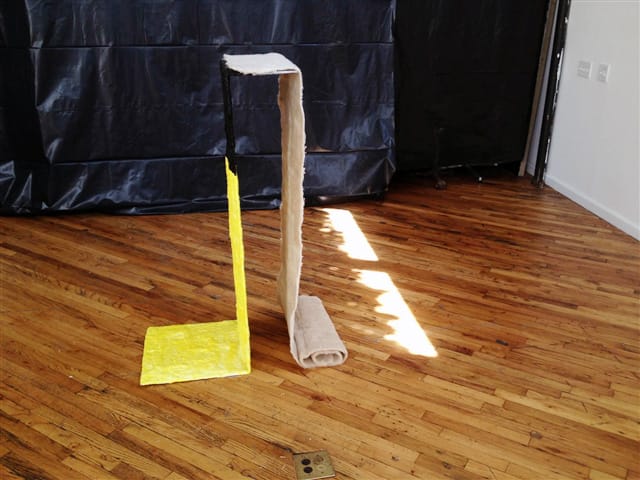 Fabienne Lasserre," And" (2014)Dimensions variable, linen, felt, acrylic polymer, steel, enamel and acrylic paint.