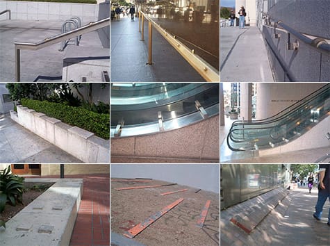 Obstacles to skateboarders (via skateandannoy.com)