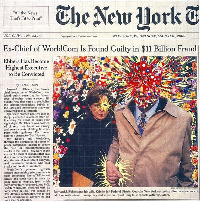 Fred Tomaselli, "Guilty" (2005), print, 13 x 13 in (33 x 33 cm)