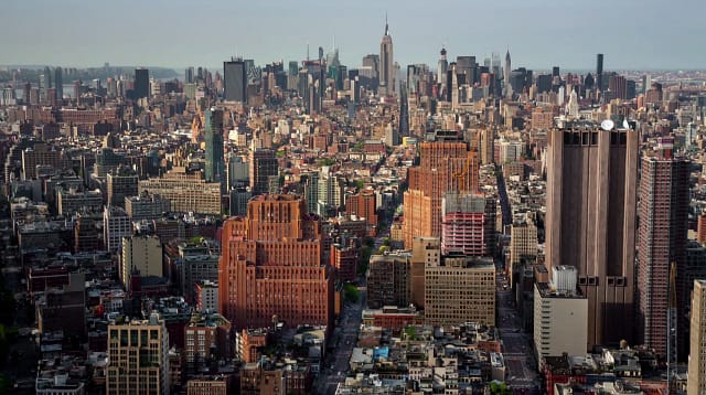 Manhattan with the Western Union and AT&T Long Lines buildings at center (screenshot from "Urban Giants" by the author)