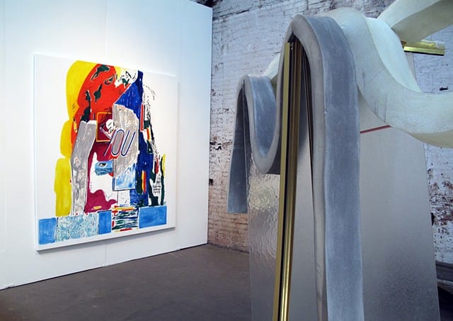 EJ Hauser's "You (five)" (2014), oil on canvas, 33 x 29 inches, at the Regina Rex booth at the NEWD Art Show. (image via ejhauser.org)