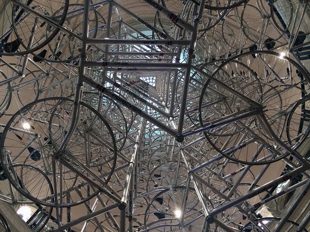 Detail of Ai Weiwei's "Very Yao" (2009–14),