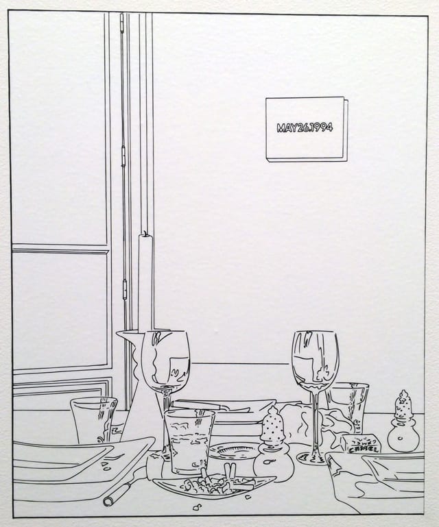 Louise Lawler, "Still Life (Candle) (traced)" (2003/2013)