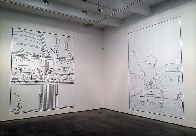 Two works by Louise Lawler at Metro Pictures (all photos by the author for Hyperallergic)
