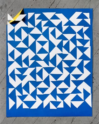 Hannah Whitaker, "Blue Paper (Albers)" (2014) (via hwhitaker.com) (click to enlarge)