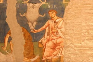 Detail of a fresco in the Gothic Hall (courtesy of the Italian Ministry of Cultural Heritage and Activities and Tourism)