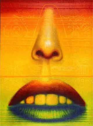 ED PASCHKE  “The Surface”  48” by 36”  oil_canvas  1992  COPYRIGHT- THE ESTATE OF ED PASCHKE.  COURTESY- MARY BOONE GALLERY, NEW YORK.