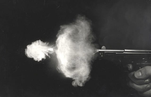 MAUSER AND BULLET, 1938 (© Harold Edgerton Archive, MIT. Courtesy Michael Hoppen Gallery)